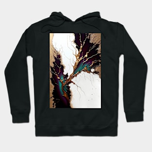 Halcyon Nights - Abstract Alcohol Ink Resin Art Hoodie